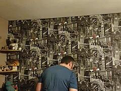 standing and wanking my cock in the open