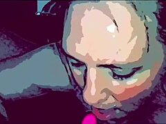 Bunnieandthedude performs cartoon breastmilk blowjob and rimjob on monster cock.