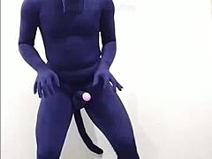 Zentai cosplay with human dog penis theme raises eyebrows in costume play