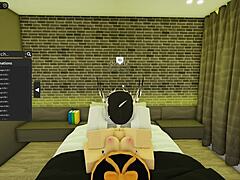 Cute Robloxian witch feels wild banging with stranger