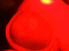 tied up in bondage for cock play and masturbation.