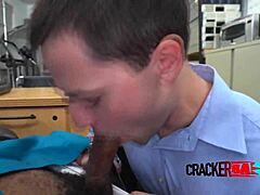 Nerdy Cracker Craves Interracial Oral Job