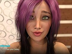 Teen fingering interrupted by milf tits.