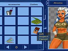 Star Wars Orange Trainer Cosplay Bang with Master and Whore