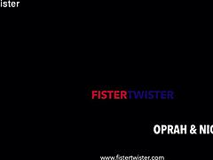 Fistertwister Delivers Oiled Up Fist Fuck to Blonde and Brunette