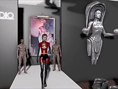 I can't stop watching this teen brunette in anime action. So wild!