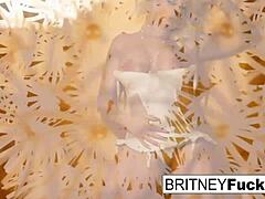 Sexy Blonde In A Retro Tease And Solo