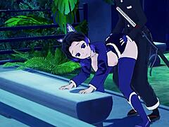 Shinobu from Kimetsu no Yaiba in hentai sex with blowjob, handjob, and cumshot