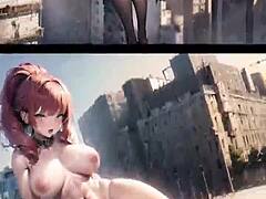 Ever seen giantess hentai with massive boobs in AI art collection?  