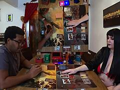 jane plays magic 8 on desk