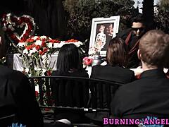 Emo goth alternative girl fucks and sucks cock hardcore in outdoor punk fetish scene