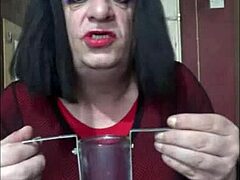bisexual crossdresser fills himself up part 1