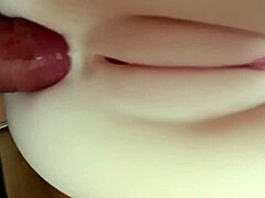 comfortable insertion of clean toy in ass.