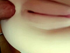 comfortable insertion of clean toy in ass.