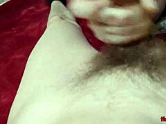 The slut gives a sloppy pov blowjob with spitting and handjob in the studio