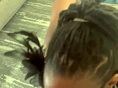 sexy slim girl sucking dick on office chair 😍