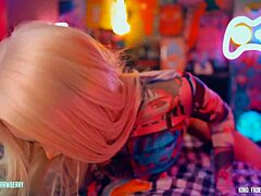 Little Cosplayer Fingers Herself On Webcam