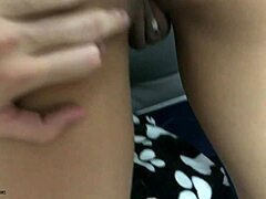 Perfect Teen Stepsister Serves Her Stepbrother with Tight Holes in Homemade Clip