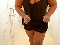 myanmar sexy milf bathing in shower, so relaxing