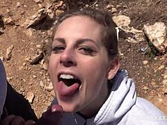 Ice ice babe flaunts her perfect body outdoors!