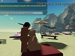 roblox condo 2, sucking huge cock on beach, wanna join?
