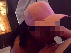 Morita licks stepfather's cock in lingerie.