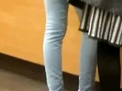 Hey, check out this teen’s tight jeans on hidden cam!