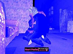 Uptown girl turns downtown lover in wild cartoon bang!