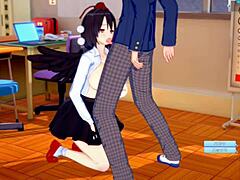 【エロゲーコイカツ！】東方 射命丸文におっぱい揉みまくりh！3dcg巨乳アニメ動画 東方プロジェクト 【ヘンタイゲーム】