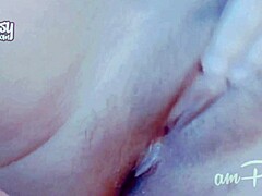 oh man i cant believe this amateur asian chick is fingering her pussy so close up like that its insane