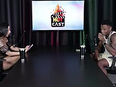 Will mastro strips in sheer red lingerie for glamour shoot