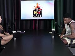 Will mastro strips in sheer red lingerie for glamour shoot