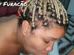 i spotted this hot ebony guy in my neighborhood and sucked his big cock on halloween