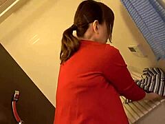 Japanese Maid in Apron Teased and Played With