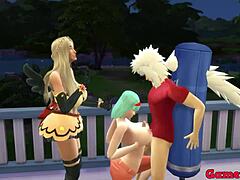 Anime ecchi cap 13 jiraiya fue al entrenamiento luego se pone hablar con bulma sobre que le gusta como se le ven sus tetas le dice quiero folla otra ves contigo