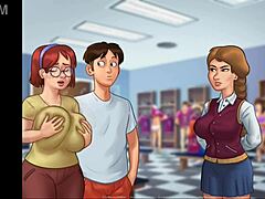 i admire my friend judith's tits in summertime saga