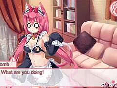 Cat maid eroge fandub with blowjob and creampie