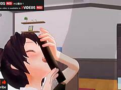 japanese hentai anime features handjob and blowjob scenes