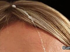 Sexy Centerfold Takes Massive Facial Cumshot, Swallowing Every Drop of Hot Jizz in POV