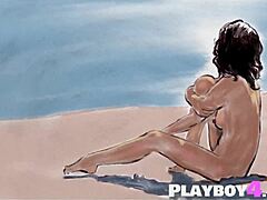 Sade Mare Strips Naked Outdoors