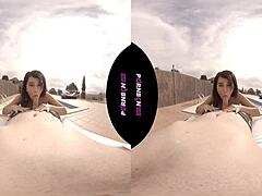 young latina neighbor wants to fuck outdoors in vr?