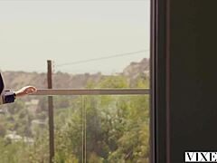 Vixen performs deepthroat before departure