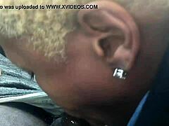 Blonde Bomber Sucks Big Black Cock In Part 2!