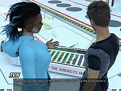 Stranded In Space: Red Haired Step Sister Bathes In Shower.