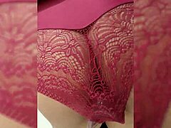 fierce babe drills dildo in public spot