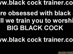 Bisexual takes every inch of big black cock in femdom humiliation
