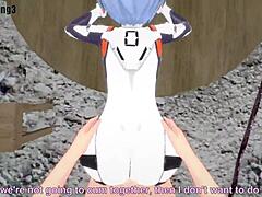 Rei Ayanami gets wild having POV sex in city streets. Evangelion short is hot!