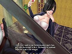 horror mansion episode 1 features footjob under desk in anime hentai game