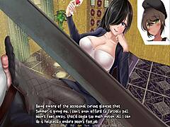 horror mansion episode 1 features footjob under desk in anime hentai game