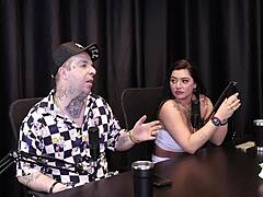 Woman in lingerie bent over for doggystyle tight pussy